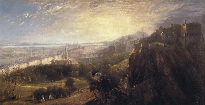 David Octavius Hill A View of Edinburgh from North of the Castle china oil painting image
